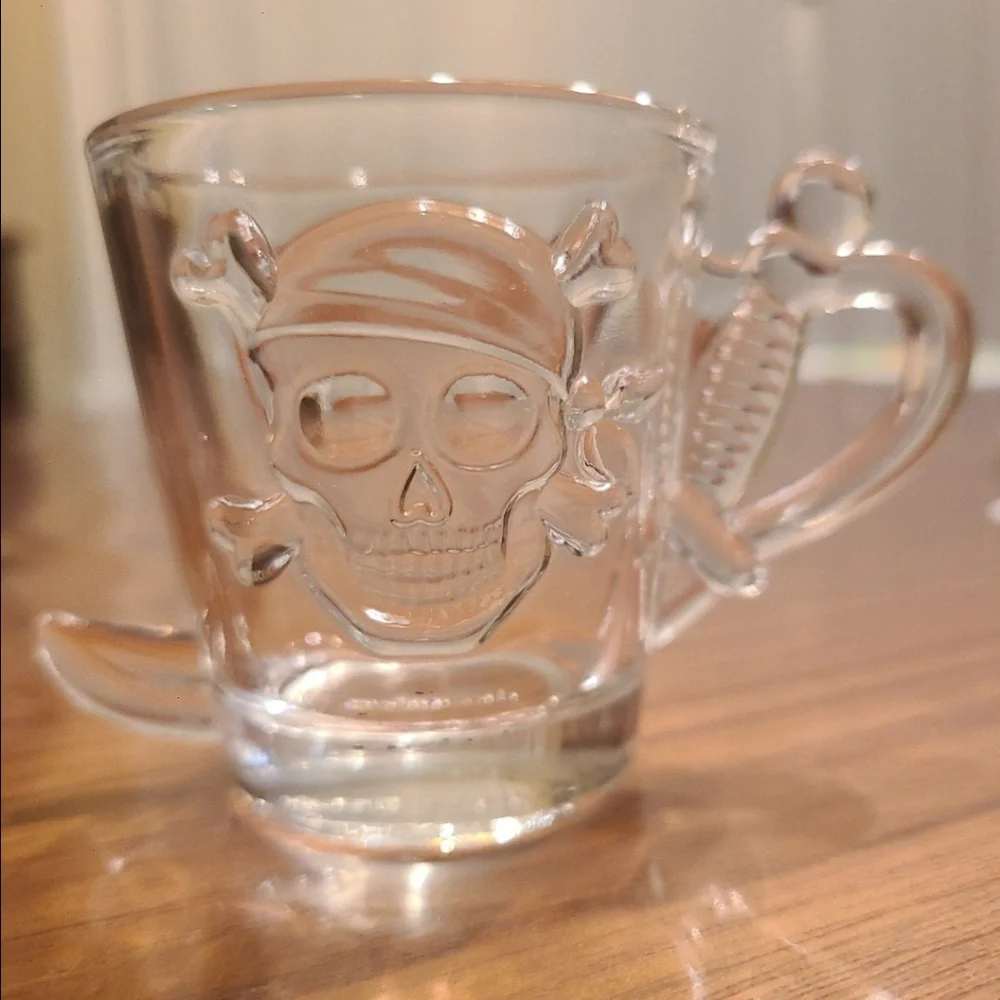 Treasure Island Vegas Raised Relief Pirate Skull Shot Glass - Picture 2 of 4
